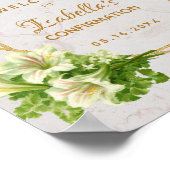 フローラ確認金ゴールドマーブルリリーウェルカム ポスター (角)