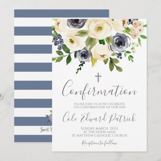 フローラ確認 招待状 (正面/裏面)