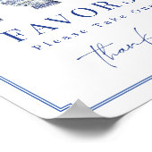 フローラ磁器ブライダルシャワーの好意 ポスター (角)