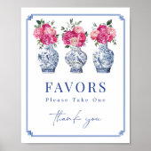 フローラ磁器ブライダルシャワーの好意 ポスター (正面)