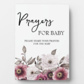 フローラ祈りの言葉の赤ちゃんシャワー記号 フォトプラーク (正面)