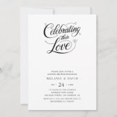 フローラ祝の愛カップルのシャワー写真 招待状 (正面)