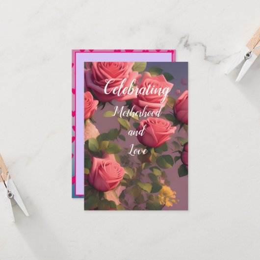 フローラ祝の母性と愛のはがき カード (正面/裏面インサイチュ)