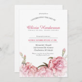 フローラ祝葬儀の生涯 招待状 (正面/裏面)