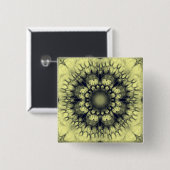 フローラ神秘的オーナメント 缶バッジ (正面&裏面)