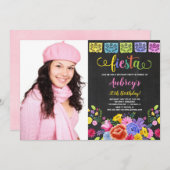 フローラ祭誕生日パーティーの写真 招待状 (正面/裏面)