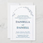 フローラ私の愛するユダヤ人ヘブライ人の結婚式の招待 招待状 (正面)