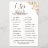 フローラ私はスパイ結婚式のレセプションゲームカード チラシ (正面)