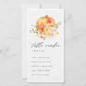 フローラ秋のカボチャ座席表の番号 サンキューカード (正面)