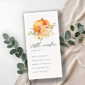 フローラ秋のカボチャ座席表の番号 サンキューカード