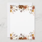 フローラ秋の愛の素朴な秋のベビーシャワー 招待状 (裏面)