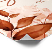 フローラ秋の秋ベビーシャワー歓迎サイン ポスター (角)