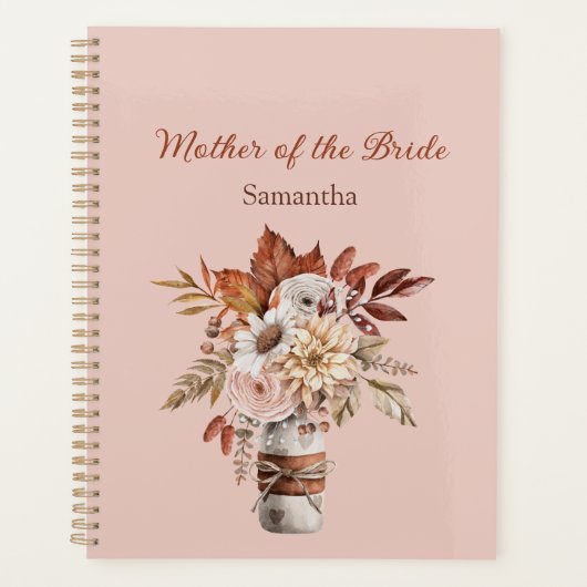 フローラ秋の紅葉マザーオブブライド結婚ズ プランナー手帳 (正面)