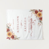 フローラ秋の結婚式歓迎 タペストリー (正面(横))