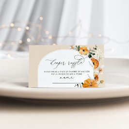 フローラ秋アーチおむつラッフルチケット エンクロージャーカード