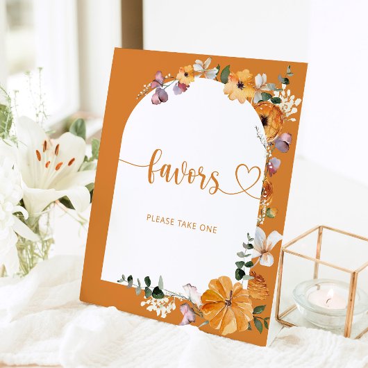 フローラ秋アーチカボチャお願い1つを取る 台座サイン