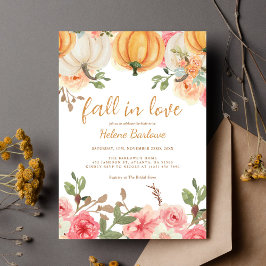 フローラ秋インラブカボチャブライダルシャワー 招待状