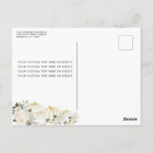 フローラ秋インラブホワイトパンプキンブライダルシャワー ポストカード (裏面)