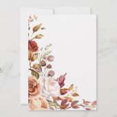 フローラ秋インラブボホ秋ボタニカル結婚ズ 招待状 (裏面)