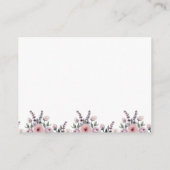 フローラ秋カボチャ赤ちゃんシャワーブックリクエスト エンクロージャーカード (裏面)