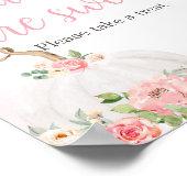 フローラ秋カボチャ赤ちゃんシャワーベビーは甘い ポスター (角)