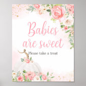 フローラ秋カボチャ赤ちゃんシャワーベビーは甘い ポスター (正面)