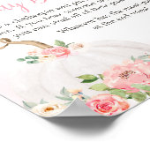 フローラ秋カボチャ赤ちゃんシャワー言わないベビー ポスター (角)