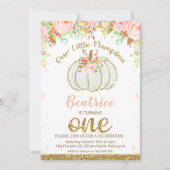 フローラ秋カボチャ1st誕生日招待状 招待状 (正面)