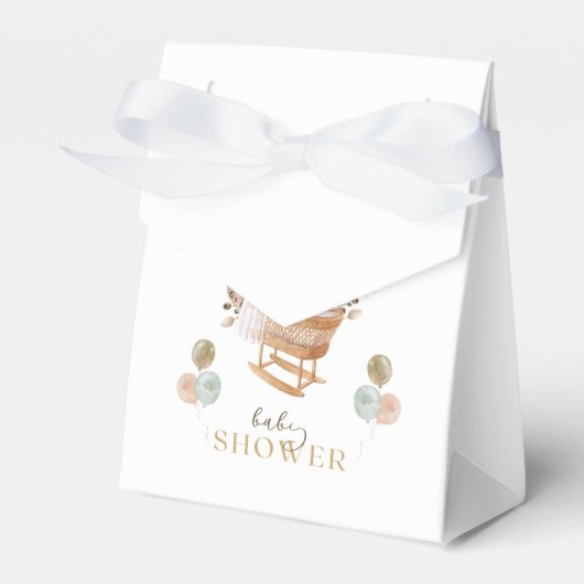 フローラ秋クレードル赤ちゃんシャワーお願いボックス フェイバーボックス (正面サイド)