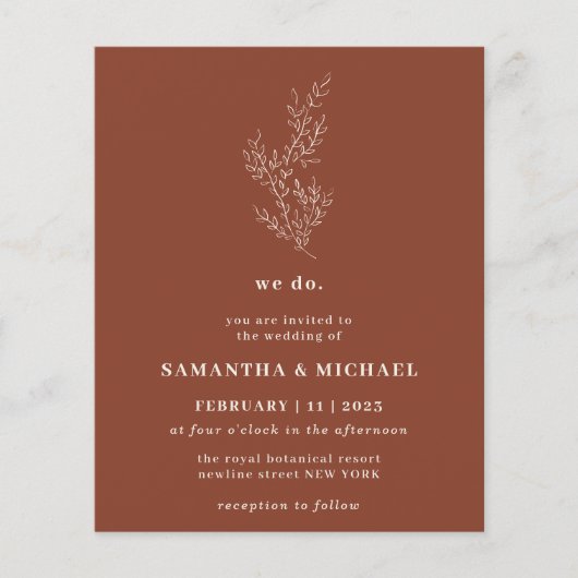 フローラ秋テラコッタバジェットブラウン私たちがする チラシ (正面)