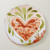 フローラ秋ハート ラウンドクッション (裏面)