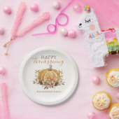 フローラ秋パンプキンサンクスギビングディナー ペーパープレート (パーティー)