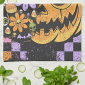 フローラ秋パンプキンハロウィーン キッチンタオル (折り畳み)