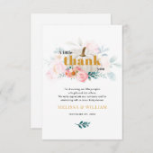 フローラ秋ベビーシャワーありがとう ノートカード (正面/裏面)