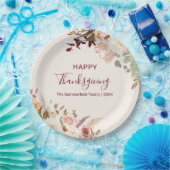 フローラ秋ボタニカルハッピーサンクスギビング ペーパープレート (パーティー)