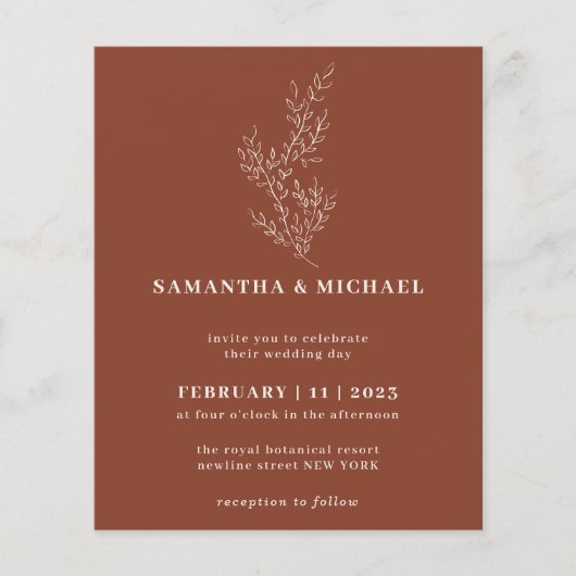 フローラ秋ボホテラコッタブラウンボタニカルバジェット チラシ (正面)