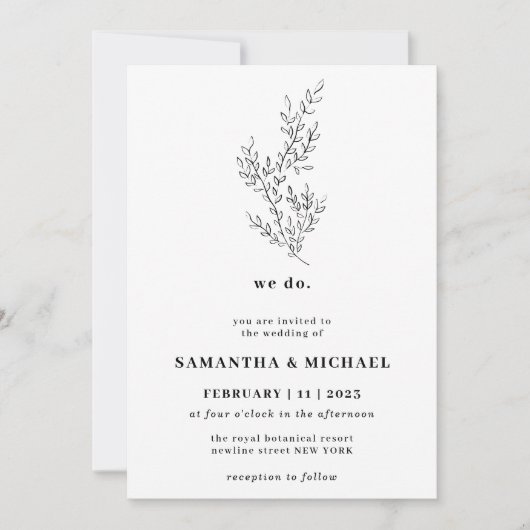 フローラ秋ボー澄んホインディボタニカル私たちは 招待状 (正面)