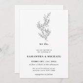 フローラ秋ボー澄んホインディボタニカル私たちは 招待状 (正面/裏面)