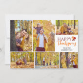 フローラ秋モダン感謝祭の家族写真 シーズンカード (正面)