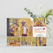 フローラ秋モダン感謝祭の家族写真 シーズンカード (スタンド正面)