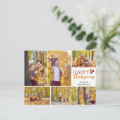 フローラ秋モダン感謝祭の家族写真 シーズンポストカード (スタンド正面)