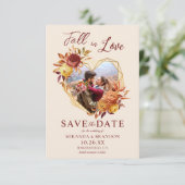 フローラ秋ラブフォトウェディングデートを保存 招待状 (スタンド正面)