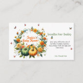 フローラ秋リースかわいいカボチャ エンクロージャーカード (正面)