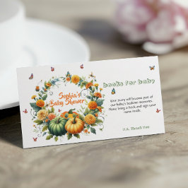 フローラ秋リースかわいいカボチャ エンクロージャーカード