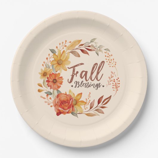 フローラ秋恵み ペーパープレート (正面)