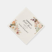 フローラ秋植物性ブライダルシャワー紙 スタンダードカクテルナプキン (角)