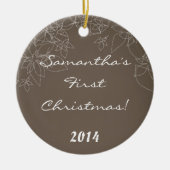 フローラ秋秋フローパーソナライズされた名オーナメント セラミックオーナメント (正面)