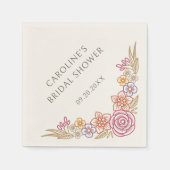フローラ秋秋ブライダルシャワー スタンダードカクテルナプキン (正面)