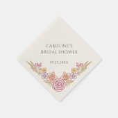フローラ秋秋ブライダルシャワー スタンダードカクテルナプキン (角)