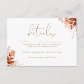 フローラ秋秋結婚金ゴールド詳細 エンクロージャーカード (正面)